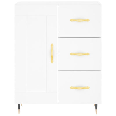 højskab 69,5x34x180 cm konstrueret træ hvid