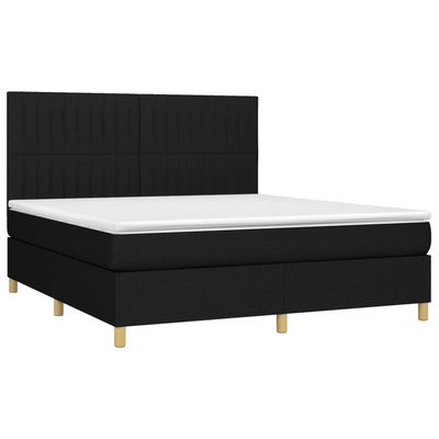 kontinentalseng med madras 160x200 cm stof sort