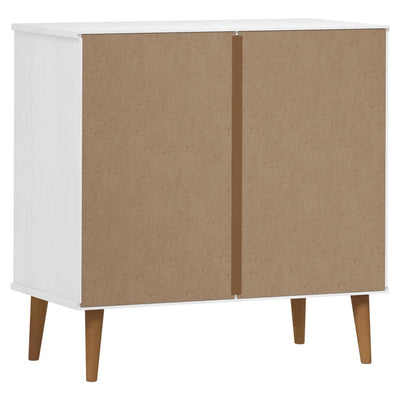 kommode MOLDE 80x40x80 cm massivt fyrretræ hvid