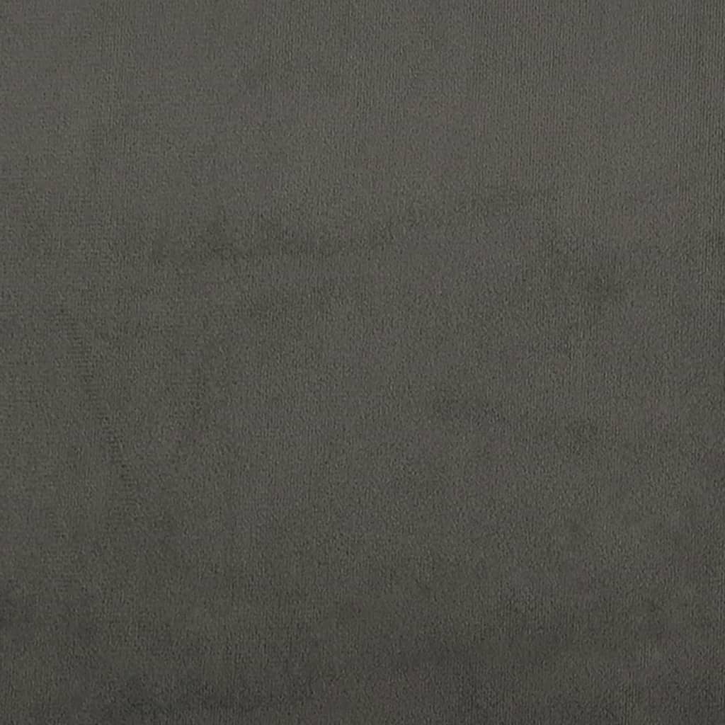 kontinentalseng med madras 180x200 cm fløjl mørkegrå