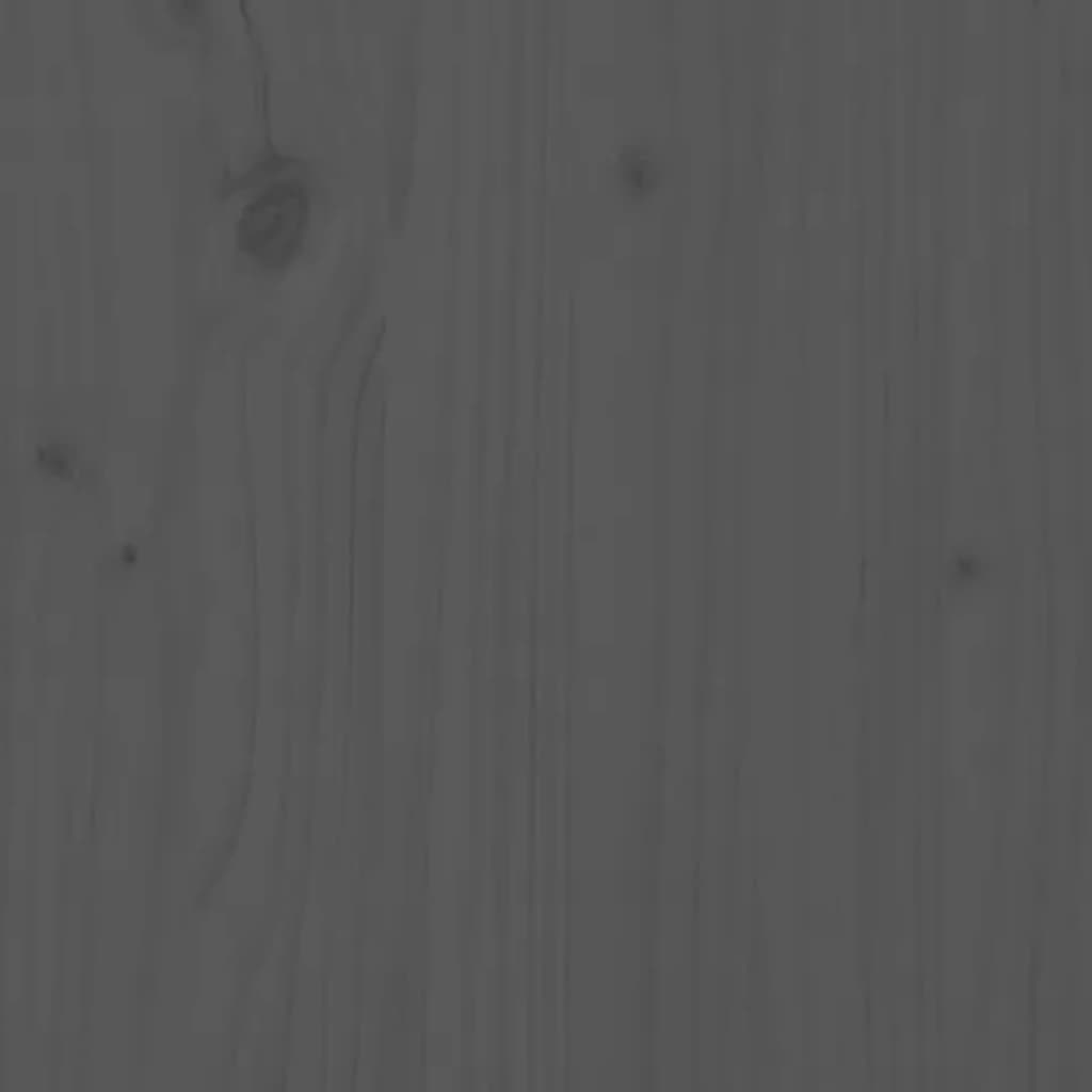 kommode 100x40x90 cm massivt fyrretræ grå