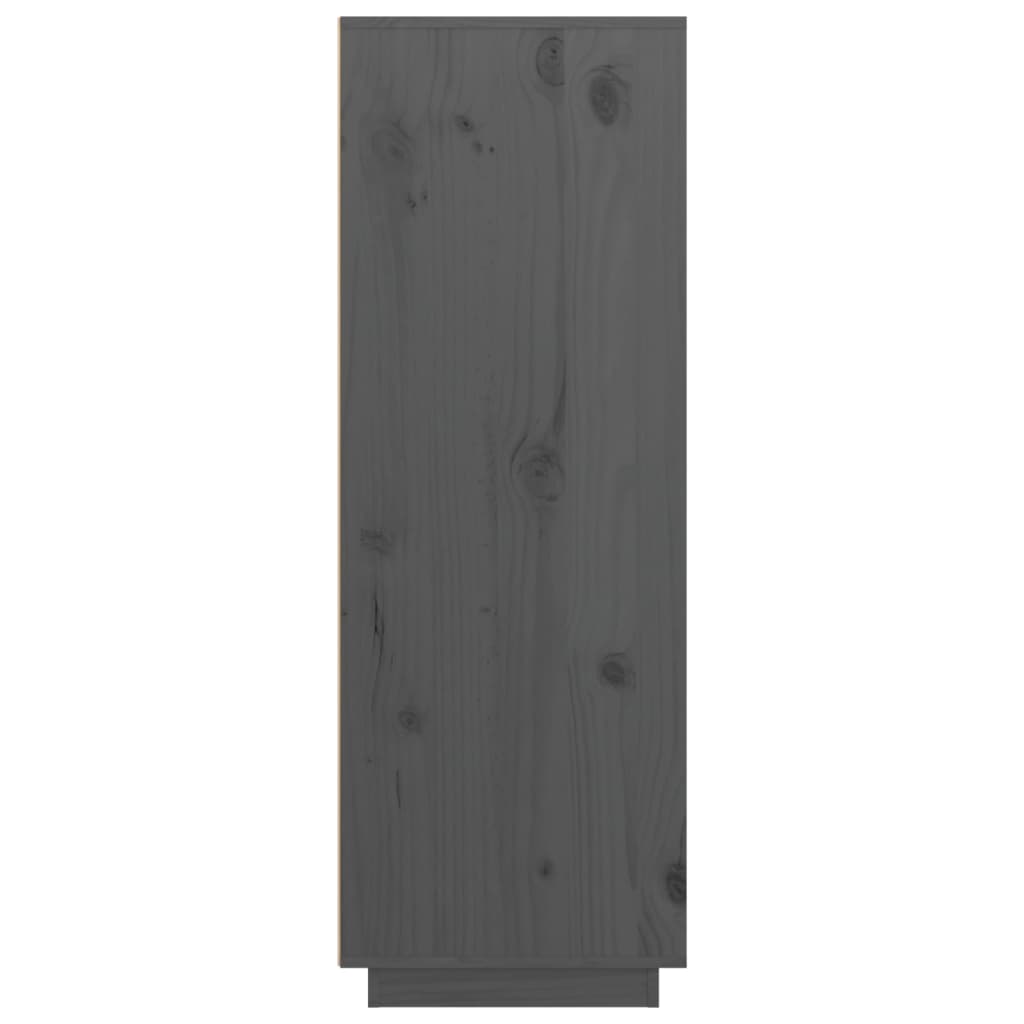 højskab 89x40x116,5 cm massivt fyrretræ grå