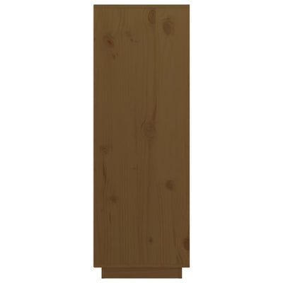 højskab 89x40x116,5 cm massivt fyrretræ gyldenbrun