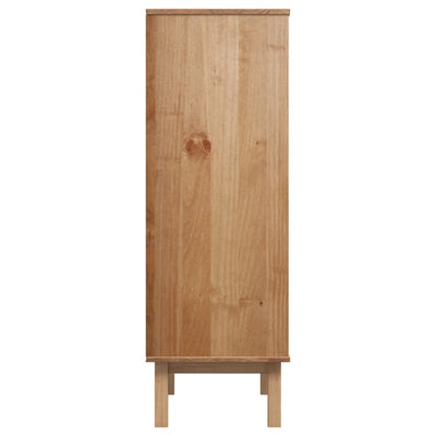 højskab OTTA 85x43x125 cm massivt fyrretræ brun og grå