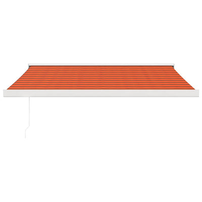 foldemarkise 3x2,5 m stof og aluminium orange og brun