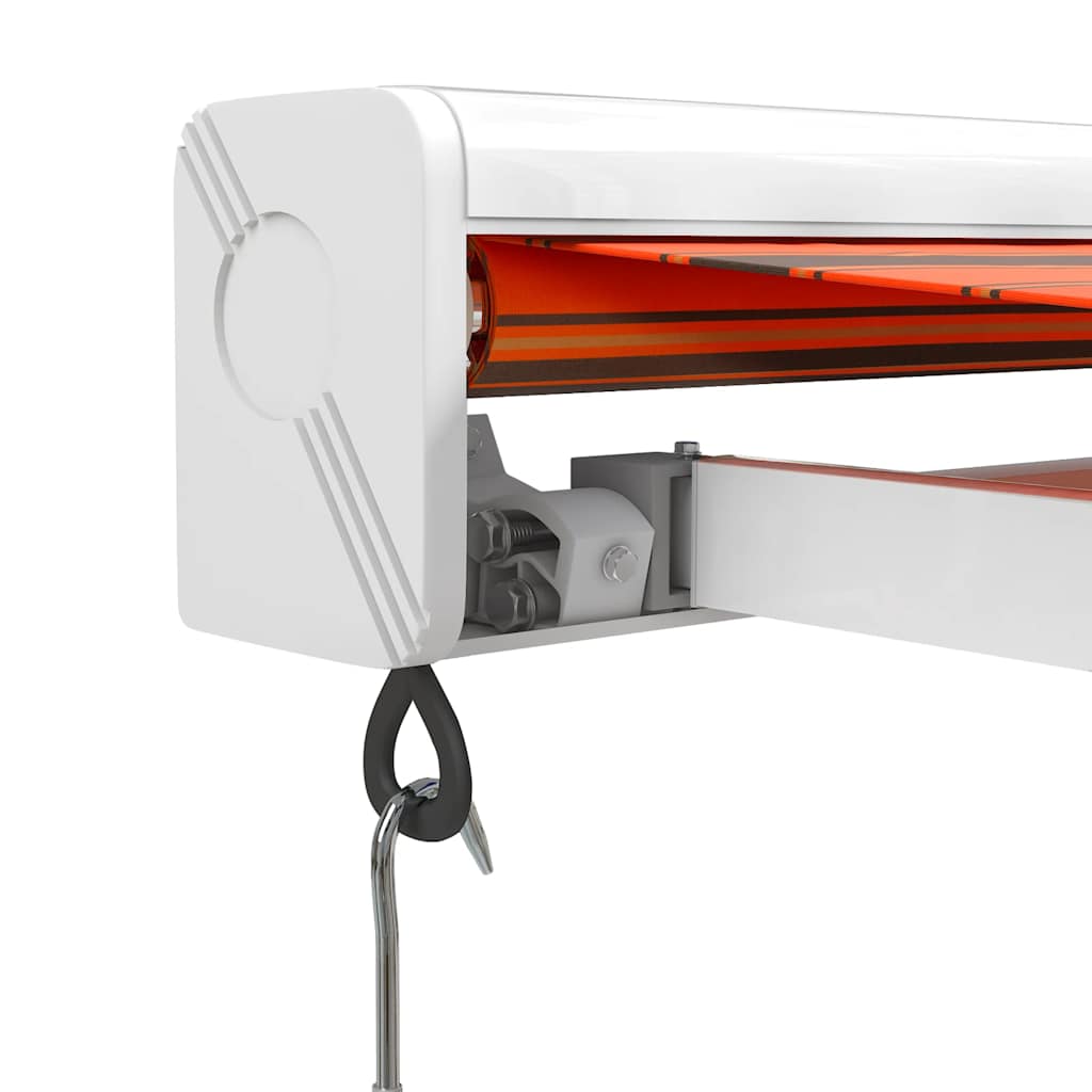 foldemarkise 3x2,5 m stof og aluminium orange og brun