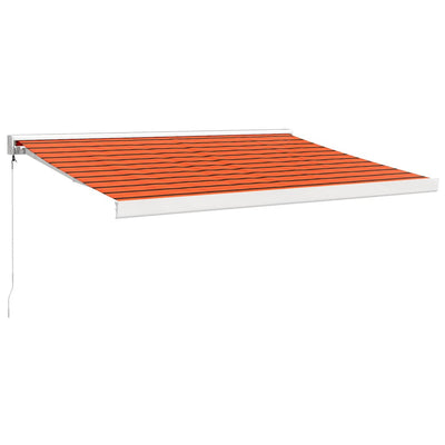 foldemarkise 3,5x2,5 m stof og aluminium orange og brun
