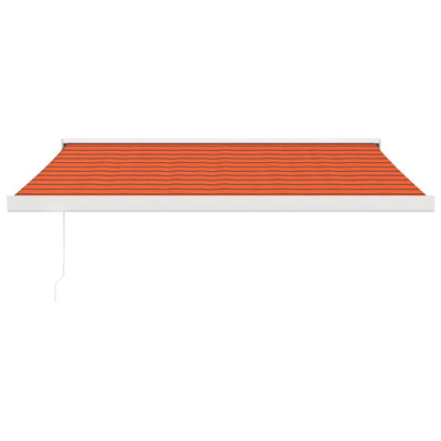 foldemarkise 3,5x2,5 m stof og aluminium orange og brun