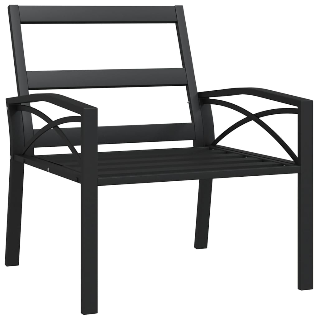 havestole 2 stk. med grå hynder 68x76x79 cm stål