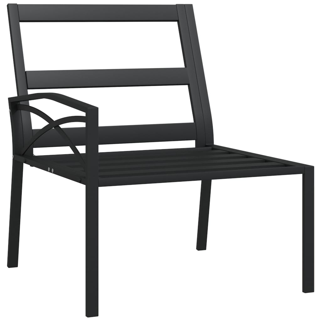 havestole 2 stk. med grå hynder 62x75x79 cm stål