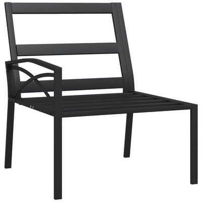 havestole 2 stk. med grå hynder 62x75x79 cm stål