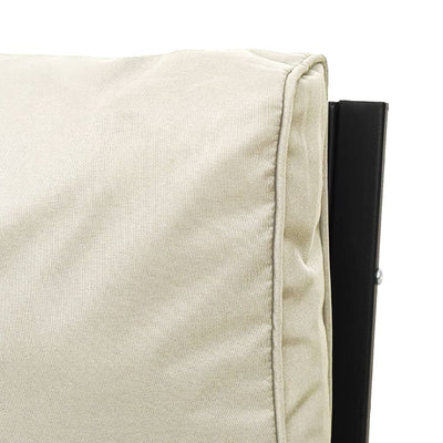 havestole 2 stk. med sandfarvede hynder 62x75x79 cm stål