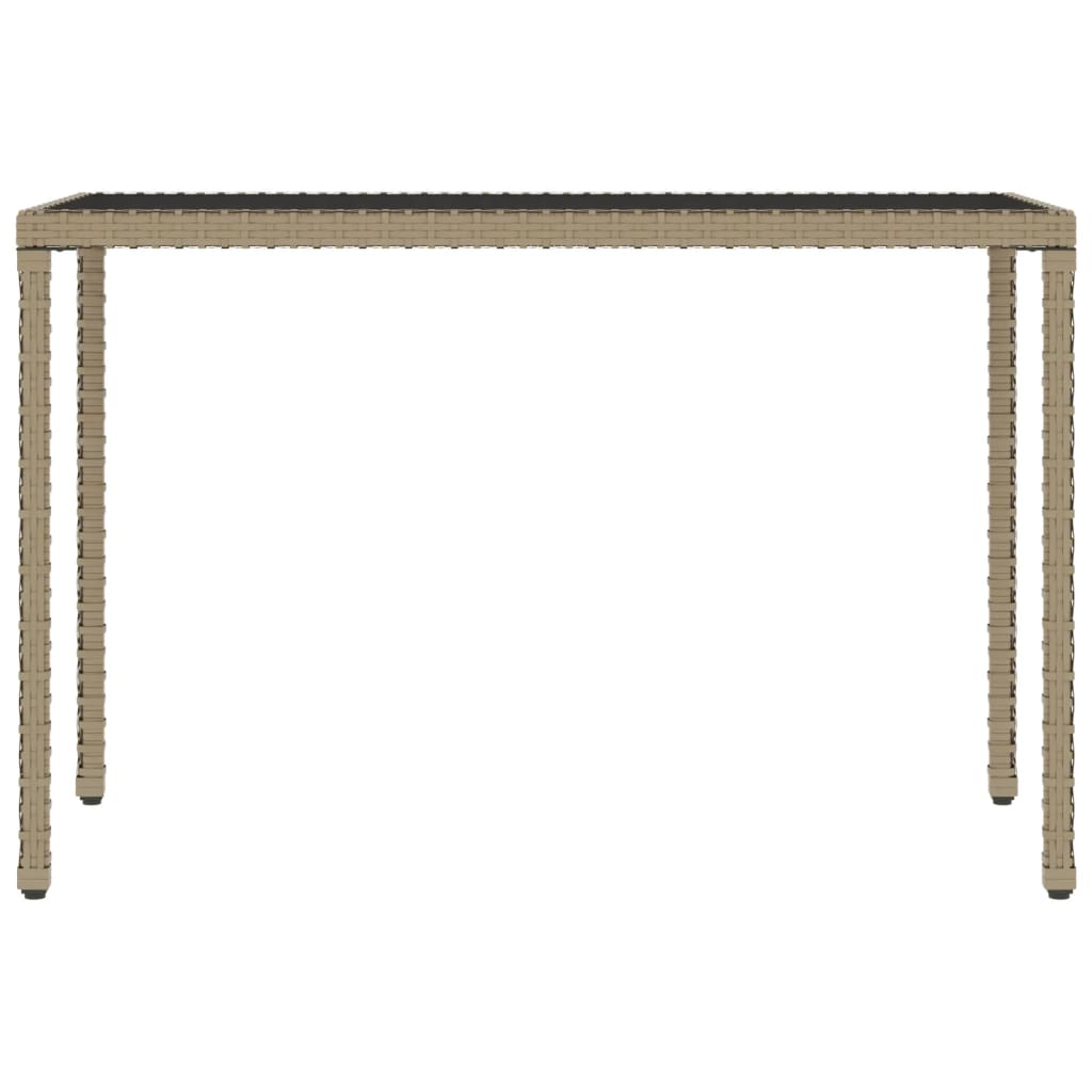 spisebordssæt til haven 6 dele med hynder polyrattan beige