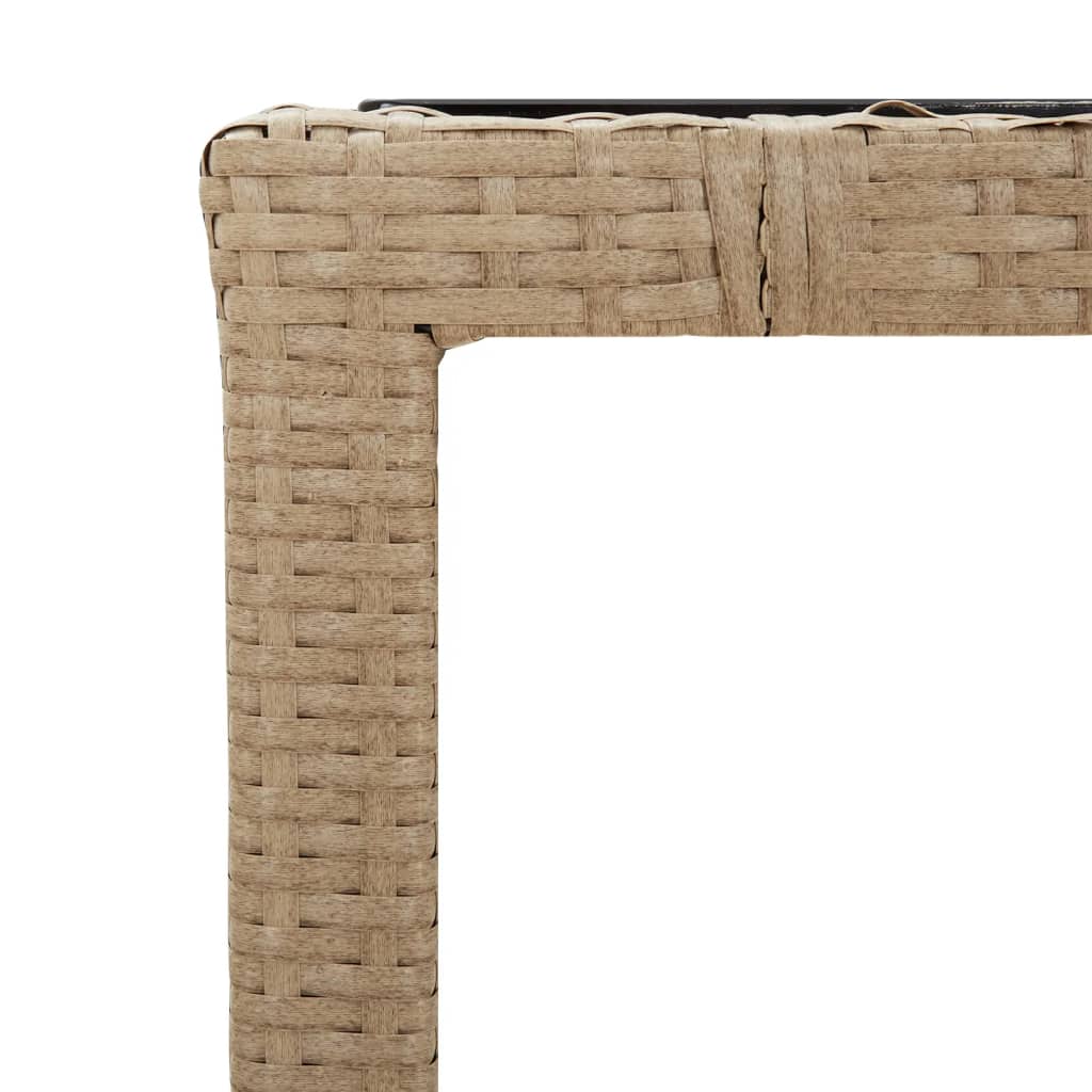 spisebordssæt til haven 5 dele med hynder polyrattan beige