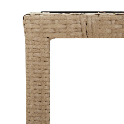 spisebordssæt til haven 5 dele med hynder polyrattan beige