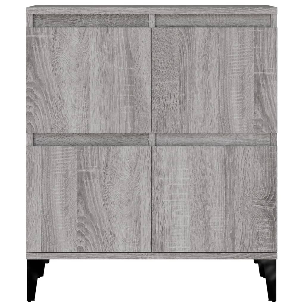skænke 3 stk. 60x35x70 cm konstrueret træ grå sonoma-eg