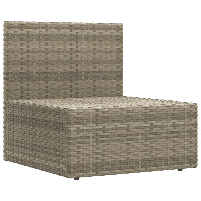 loungesæt til haven 7 dele med hynder polyrattan grå