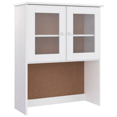 højskab ALTA 77x35x165 cm massivt fyrretræ hvid