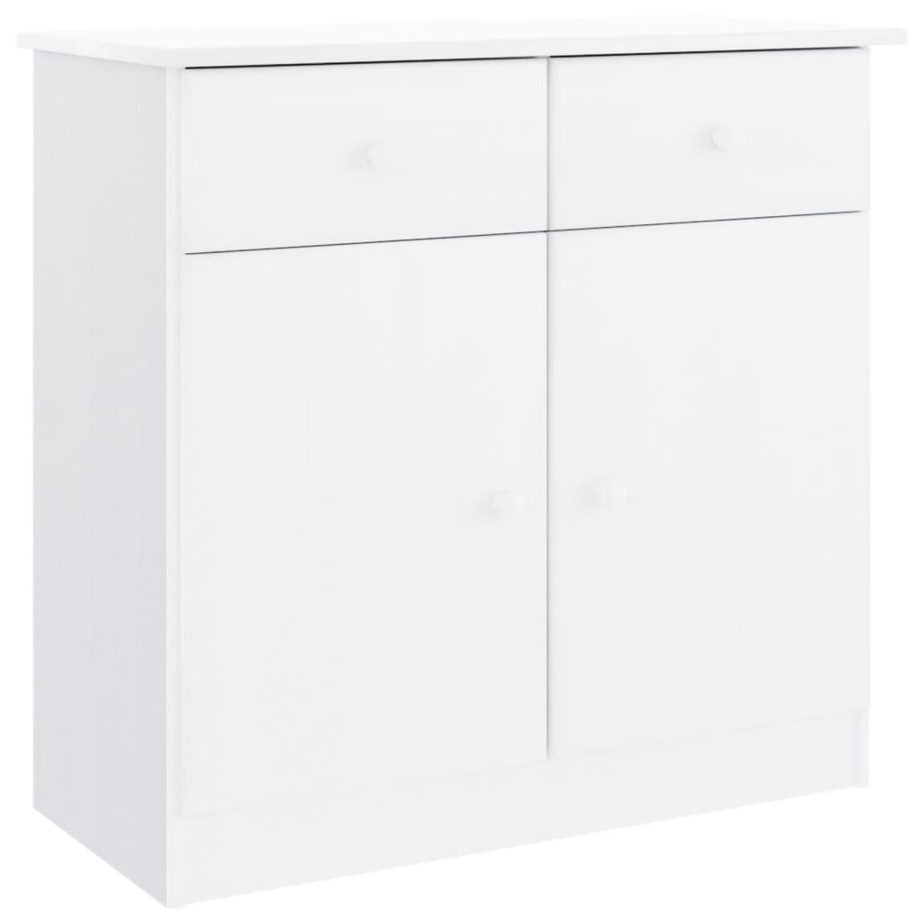 højskab ALTA 77x35x165 cm massivt fyrretræ hvid