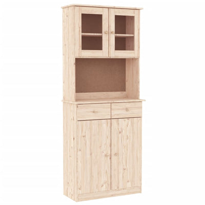 højskab ALTA 77x35x188 cm massivt fyrretræ