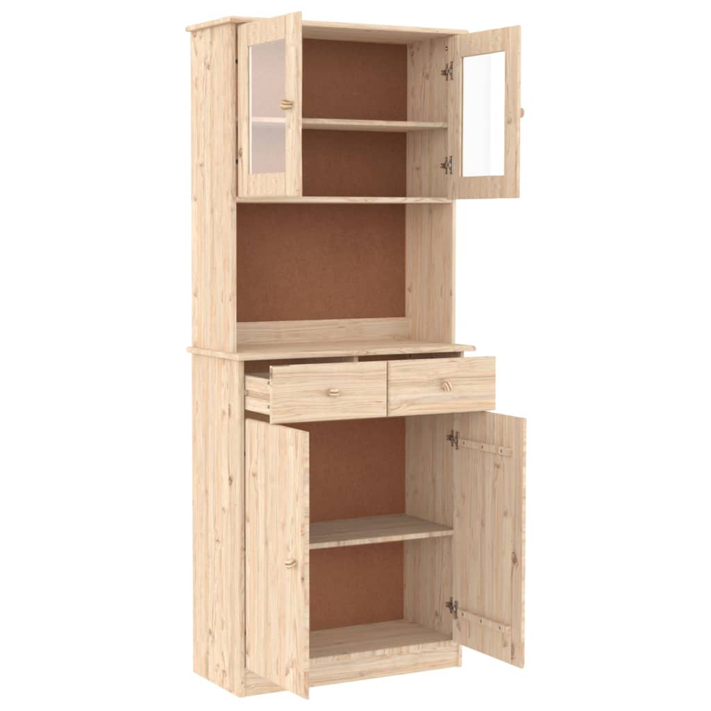 højskab ALTA 77x35x188 cm massivt fyrretræ