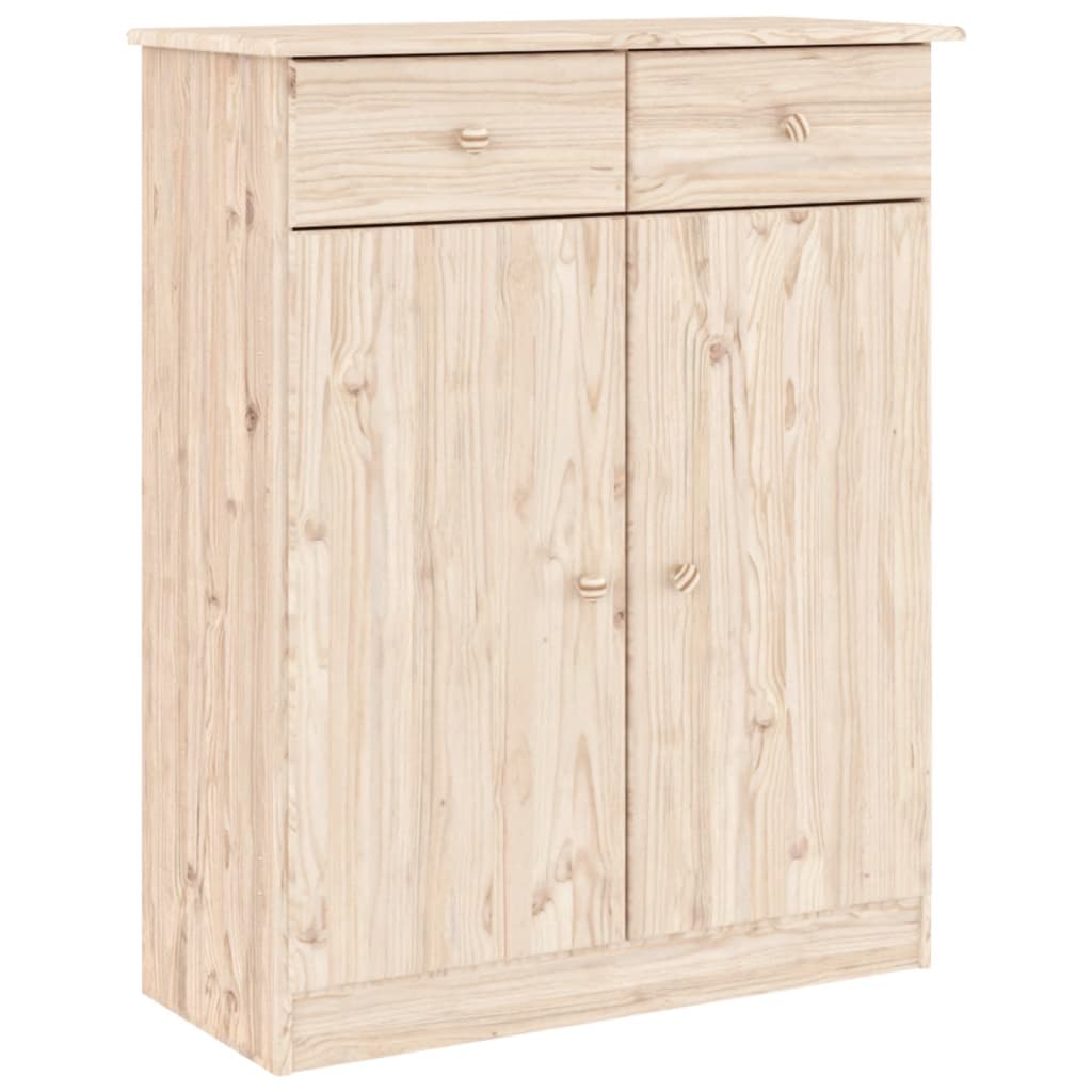 højskab ALTA 77x35x188 cm massivt fyrretræ