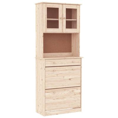 højskab ALTA 77x35x188 cm massivt fyrretræ