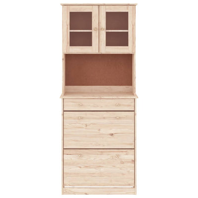 højskab ALTA 77x35x188 cm massivt fyrretræ