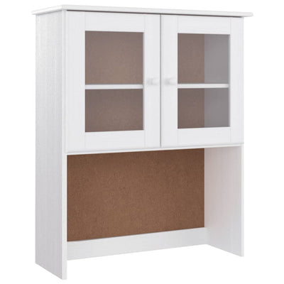 højskab ALTA 77x35x165 cm massivt fyrretræ hvid