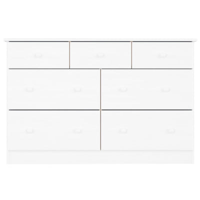 kommode ALTA 112x35x73 cm massivt fyrretræ hvid