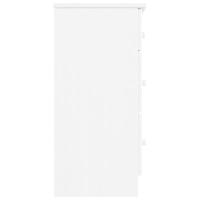 kommode ALTA 112x35x73 cm massivt fyrretræ hvid