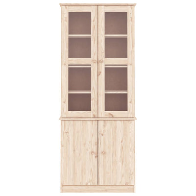 vitrineskab ALTA 77x35x186,5 cm massivt fyrretræ