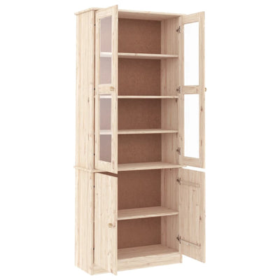 vitrineskab ALTA 77x35x186,5 cm massivt fyrretræ