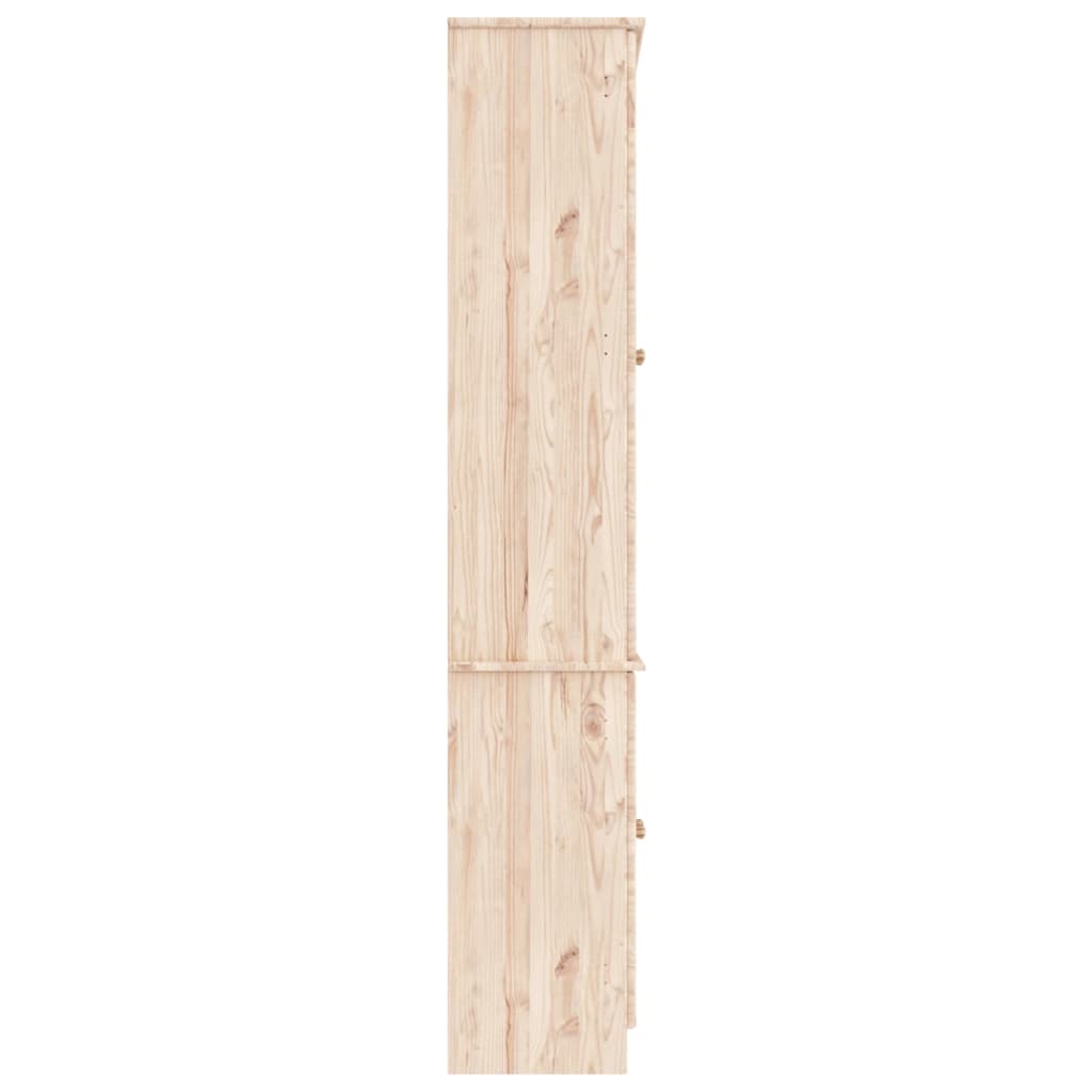 vitrineskab ALTA 77x35x186,5 cm massivt fyrretræ