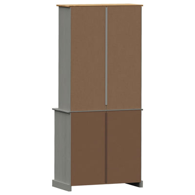 skænk VIGO 78x40x175 cm massivt fyrretræ grå