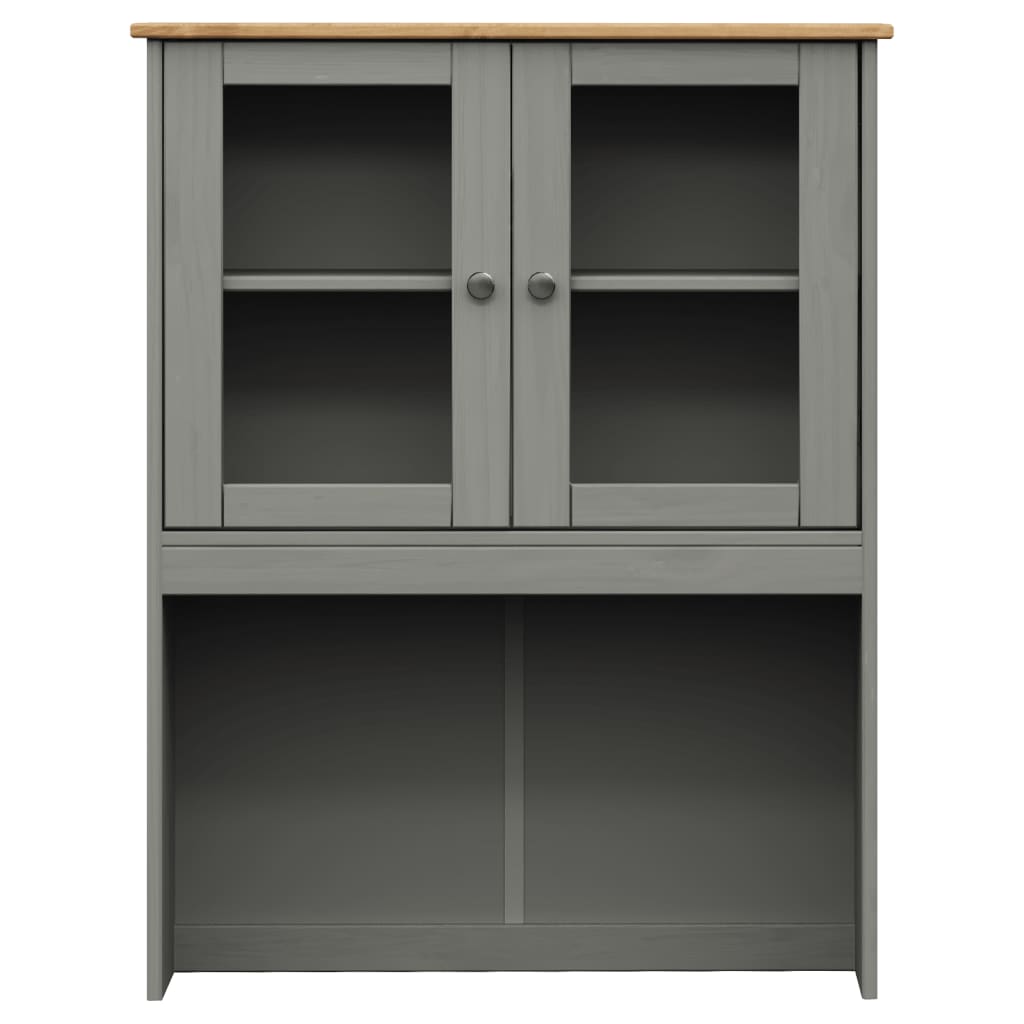 skænk VIGO 78x40x175 cm massivt fyrretræ grå