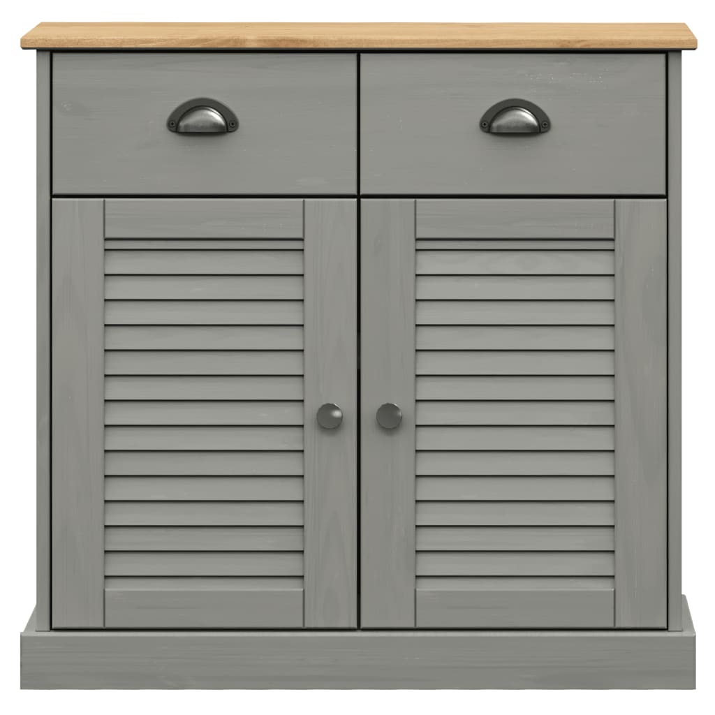 skænk VIGO 78x40x175 cm massivt fyrretræ grå
