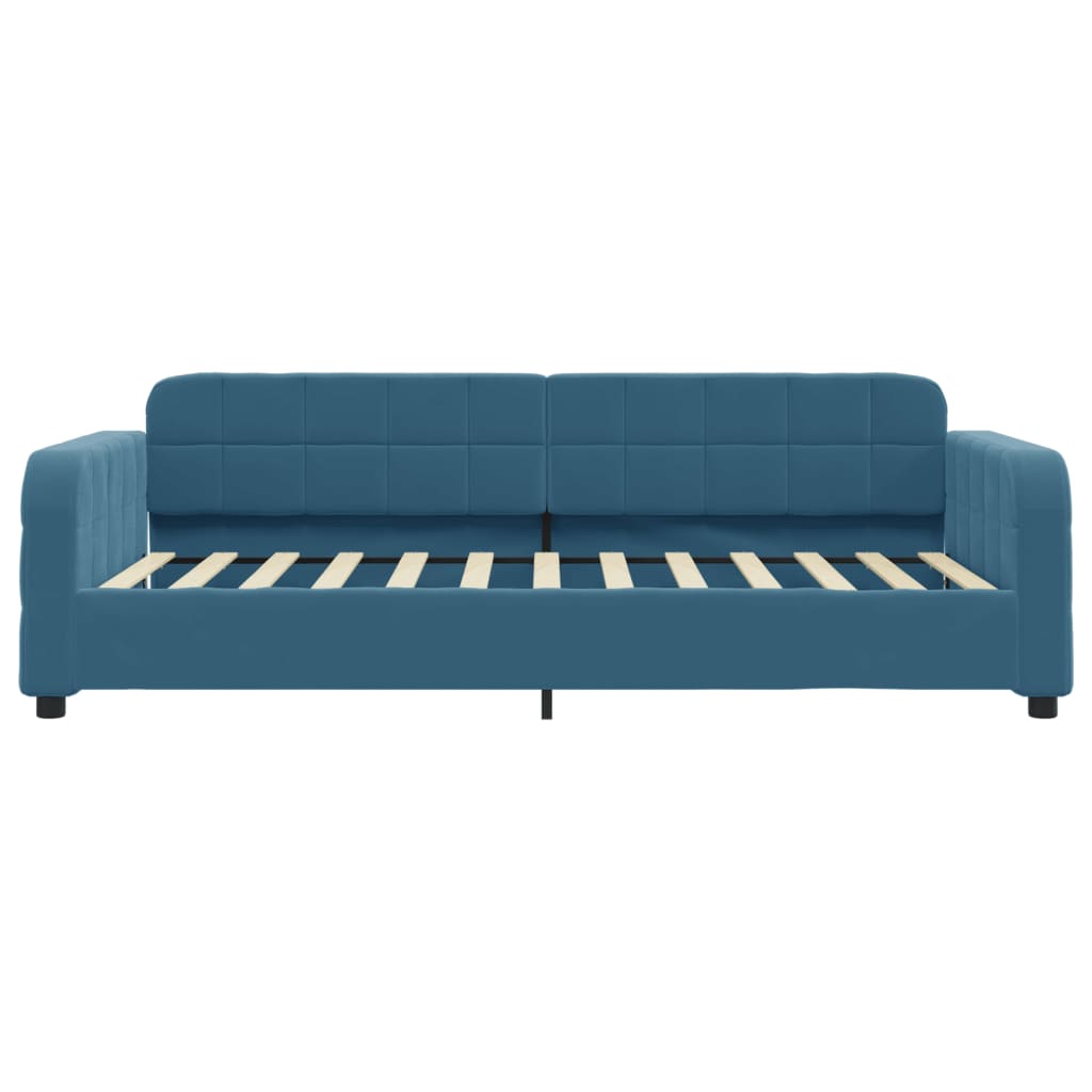 daybed 90x200 cm velour blå