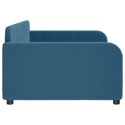 daybed 90x200 cm velour blå