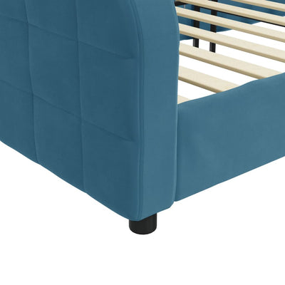 daybed 90x200 cm velour blå