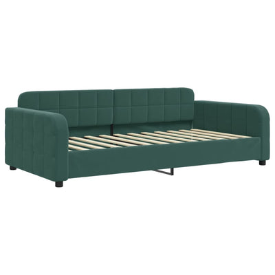 daybed 90x200 cm velour mørkegrøn