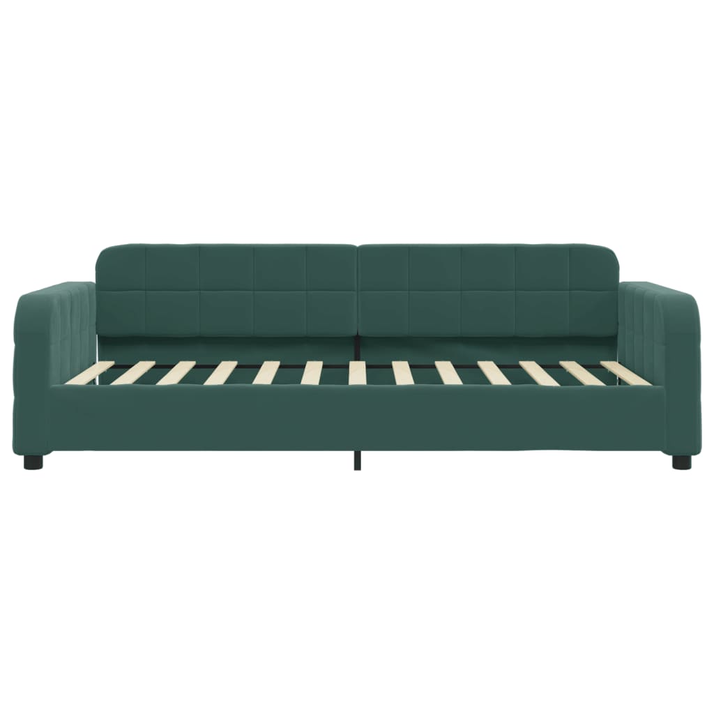 daybed 90x200 cm velour mørkegrøn