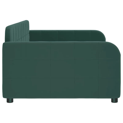 daybed 90x200 cm velour mørkegrøn
