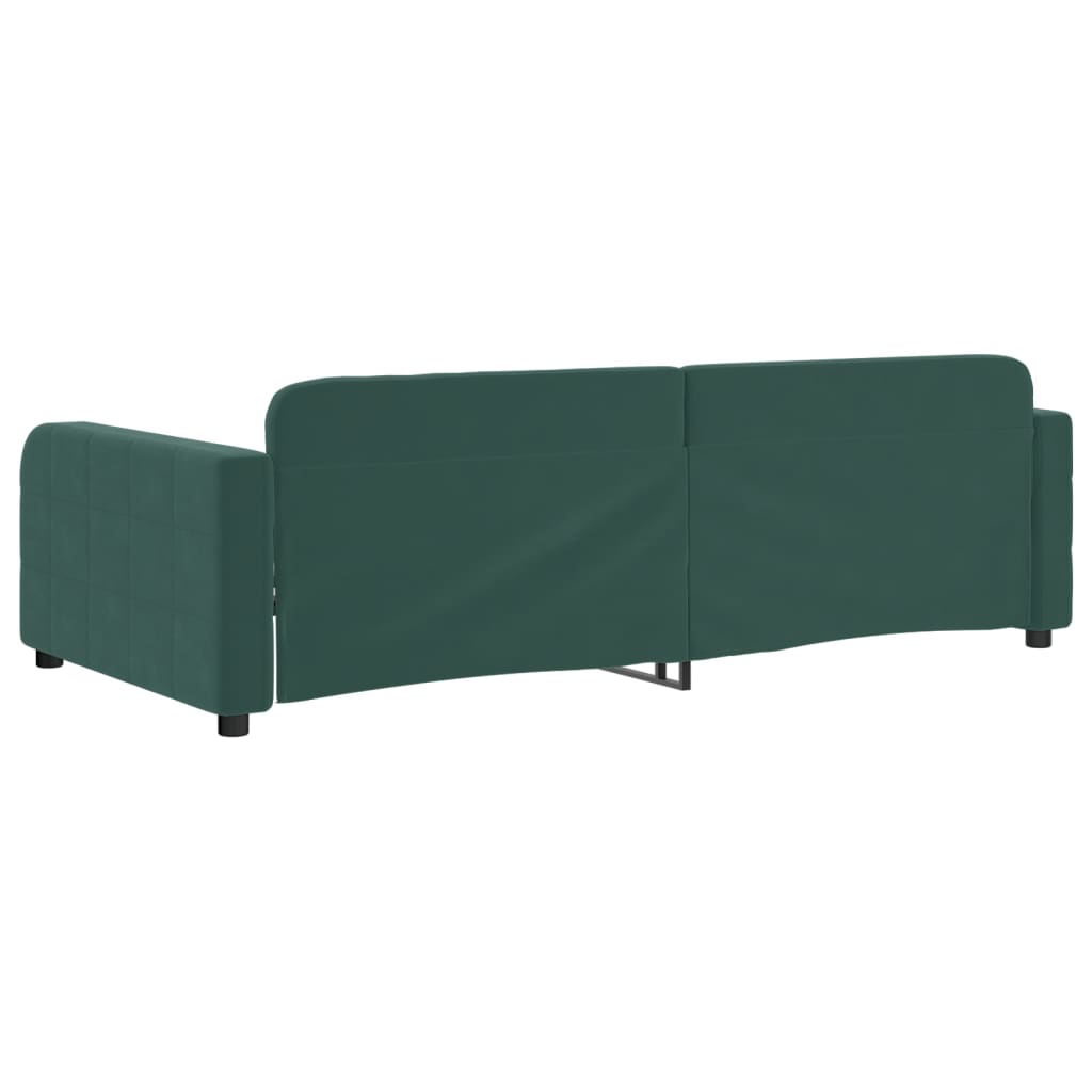 daybed 90x200 cm velour mørkegrøn