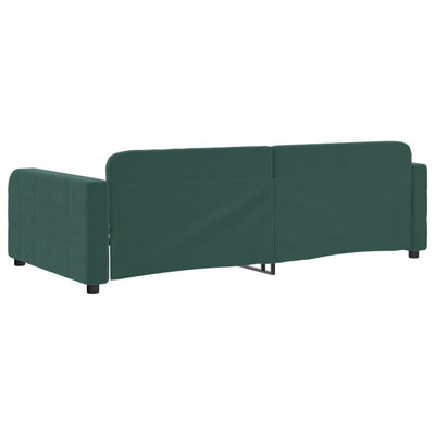 daybed 90x200 cm velour mørkegrøn