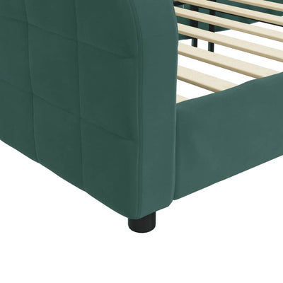 daybed 90x200 cm velour mørkegrøn