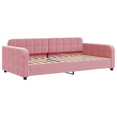 daybed 90x200 cm velour pink