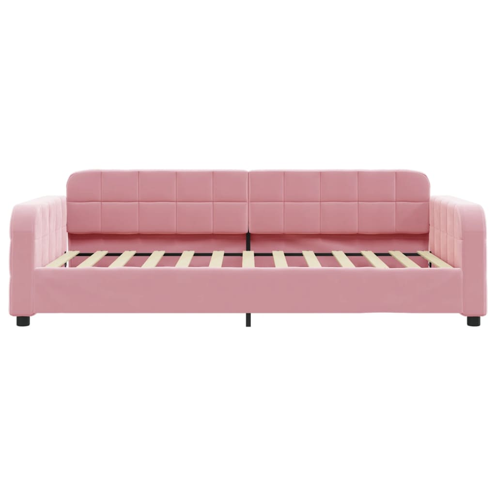 daybed 90x200 cm velour pink