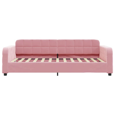 daybed 90x200 cm velour pink