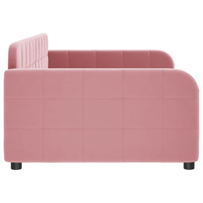 daybed 90x200 cm velour pink